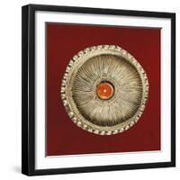Silver and Coral Plaque, Female Hair Ornament, Region of Tibet-null-Framed Giclee Print