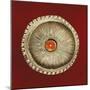 Silver and Coral Plaque, Female Hair Ornament, Region of Tibet-null-Mounted Giclee Print