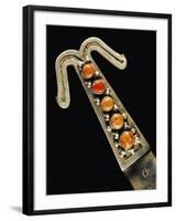 Silver and Coral Pommel for Horse Saddle, Region of Tibet-null-Framed Giclee Print