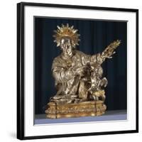 Silver and Gilded Bronze Bust of Saint Ignatius, from Naples Cathedral, 1757-Giacinto Gigante-Framed Giclee Print