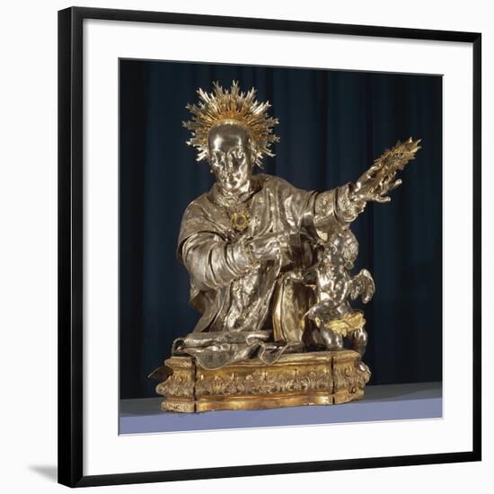 Silver and Gilded Bronze Bust of Saint Ignatius, from Naples Cathedral, 1757-Giacinto Gigante-Framed Giclee Print