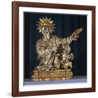 Silver and Gilded Bronze Bust of Saint Ignatius, from Naples Cathedral, 1757-Giacinto Gigante-Framed Giclee Print