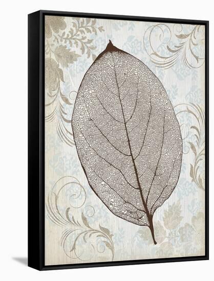 Silver and Persimmon-Ariane Morey-Framed Stretched Canvas