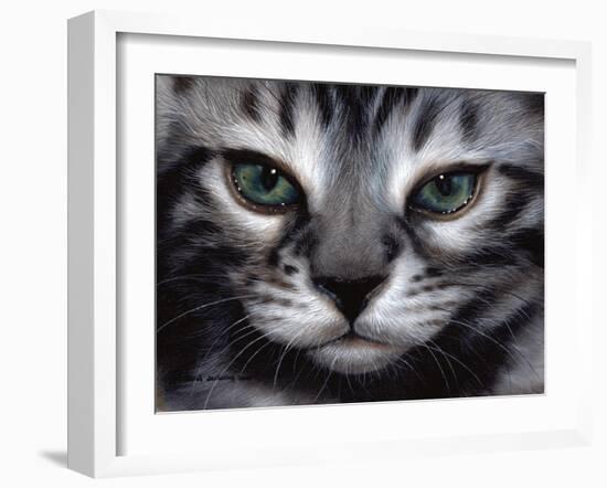 Silver Bengal Cat-Sarah Stribbling-Framed Art Print