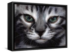 Silver Bengal Cat-Sarah Stribbling-Framed Stretched Canvas