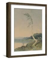 Silver Birch by a Lake, 1845-William James Blacklock-Framed Giclee Print