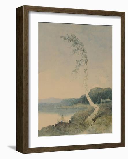 Silver Birch by a Lake, 1845-William James Blacklock-Framed Giclee Print
