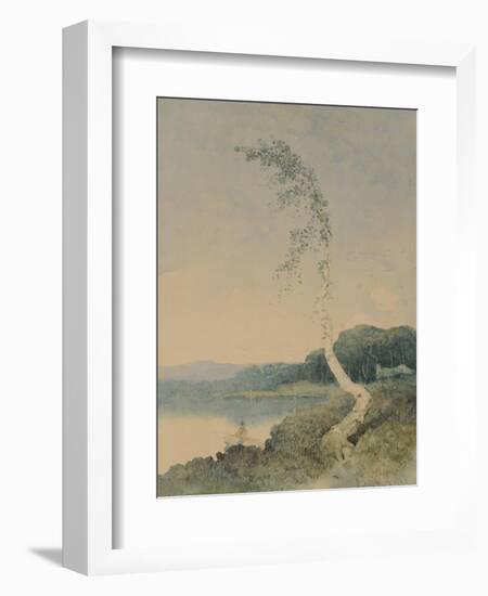Silver Birch by a Lake, 1845-William James Blacklock-Framed Giclee Print