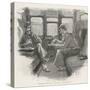 Silver Blaze Holmes and Watson in a Railway Compartment-Sidney Paget-Stretched Canvas