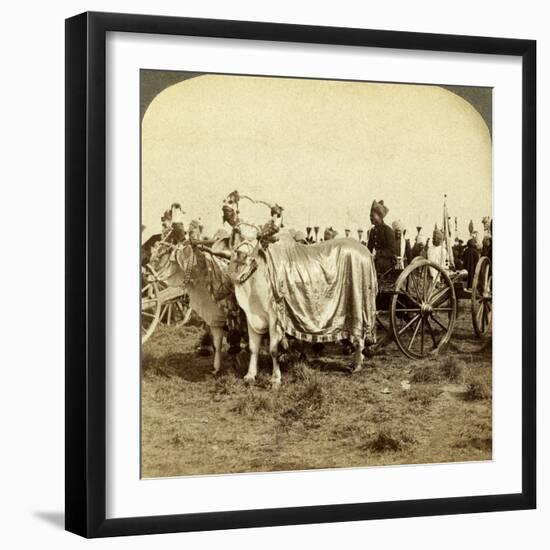Silver Cannon of the Maharaja of Baroda, Delhi, India-Underwood & Underwood-Framed Premium Photographic Print