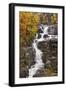 Silver Cascade and fall colors, Crawford Notch State Park, New Hampshire-Adam Jones-Framed Photographic Print