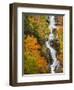 Silver Cascade Waterfall in White Mountains in Autumn, Crawford Notch State Park, New Hampshire-Jerry & Marcy Monkman-Framed Photographic Print