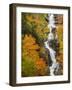 Silver Cascade Waterfall in White Mountains in Autumn, Crawford Notch State Park, New Hampshire-Jerry & Marcy Monkman-Framed Photographic Print