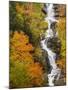 Silver Cascade Waterfall in White Mountains in Autumn, Crawford Notch State Park, New Hampshire-Jerry & Marcy Monkman-Mounted Photographic Print