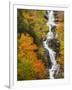 Silver Cascade Waterfall in White Mountains in Autumn, Crawford Notch State Park, New Hampshire-Jerry & Marcy Monkman-Framed Photographic Print