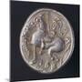 Silver Celtic Tetradrachm of Celts of Danube, Back Side Depicting Horseman-null-Mounted Giclee Print