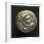 Silver Celtic Tetradrachm of Celts of Danube, Front Side Depicting Bearded Man's Profile-null-Framed Giclee Print