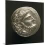 Silver Celtic Tetradrachm of Celts of Danube, Front Side Depicting Bearded Man's Profile-null-Mounted Giclee Print