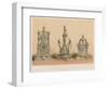 Silver Chased Clocks and Ewer by Barbedienne, Paris-null-Framed Giclee Print