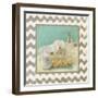 Silver Chevron Bath II-Patricia Pinto-Framed Art Print