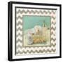 Silver Chevron Bath II-Patricia Pinto-Framed Art Print