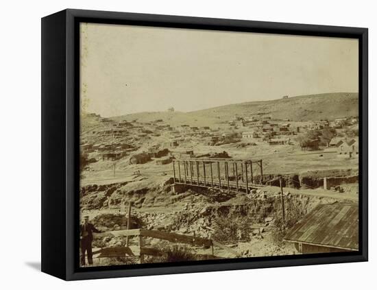 Silver City Scene-null-Framed Stretched Canvas