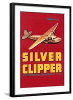 Silver Clipper Crate Label-null-Framed Art Print