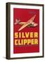 Silver Clipper Crate Label-null-Framed Art Print