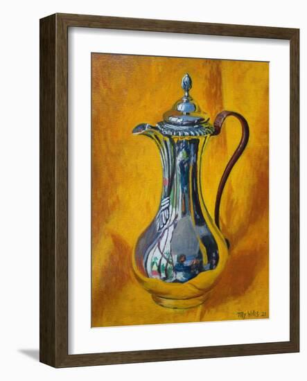 Silver Coffee Pot 2021 (oil)-Tilly Willis-Framed Giclee Print