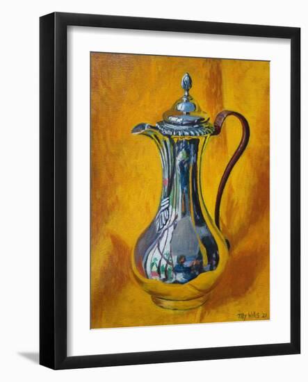 Silver Coffee Pot 2021 (oil)-Tilly Willis-Framed Giclee Print