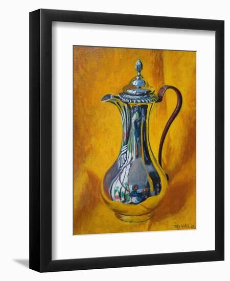 Silver Coffee Pot 2021 (oil)-Tilly Willis-Framed Giclee Print