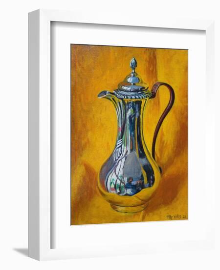 Silver Coffee Pot 2021 (oil)-Tilly Willis-Framed Giclee Print