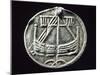 Silver Coin Bearing Image of Drakkar Boat, from Birka, Lake Marelen, Sweden, Viking Coins-null-Mounted Giclee Print