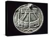 Silver Coin Bearing Image of Drakkar Boat, from Birka, Lake Marelen, Sweden, Viking Coins-null-Stretched Canvas