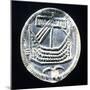 Silver Coin Bearing Image of Drakkar Boat, Minted in Hedeby, Denmark, Viking Coins, 10th Century-null-Mounted Giclee Print