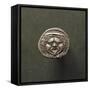 Silver Coin Depicting Gorgon's Head, from Populonia-null-Framed Stretched Canvas