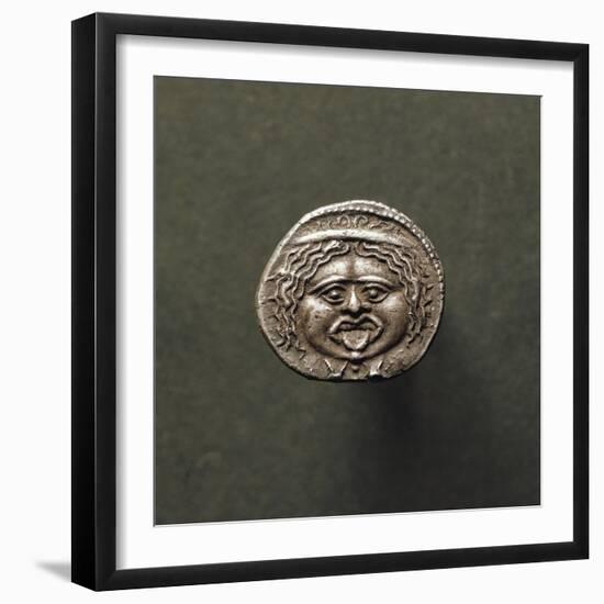 Silver Coin Depicting Gorgon's Head, from Populonia-null-Framed Giclee Print