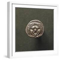 Silver Coin Depicting Gorgon's Head, from Populonia-null-Framed Giclee Print