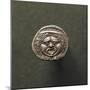 Silver Coin Depicting Gorgon's Head, from Populonia-null-Mounted Giclee Print