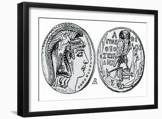 Silver Coin of Ancient Athens-null-Framed Giclee Print