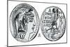 Silver Coin of Ancient Athens-null-Mounted Giclee Print