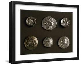 Silver Coins from Tulghes, Pirlita, Radulesti and Cojasca, Romania, Geto-Dacian Coins-null-Framed Giclee Print