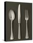 Silver Cutlery Spoon, Knife and Fork, Model Italica-null-Stretched Canvas