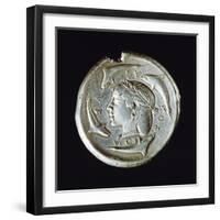 Silver Decadrachm, Recto, Greek Coins, 5th Century BC-null-Framed Giclee Print