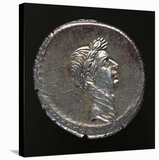 Silver Denarius Bearing Image of Julius Caesar, Minted in Rome, 44 BC-null-Stretched Canvas