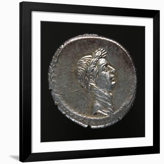 Silver Denarius Bearing Image of Julius Caesar, Minted in Rome, 44 BC-null-Framed Giclee Print