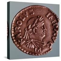 Silver Denarius Depicting Charlemagne, Recto Imperial Coins, 9th Century-null-Stretched Canvas