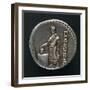 Silver Denarius Depicting Voting Scene, Roman Coins-null-Framed Giclee Print