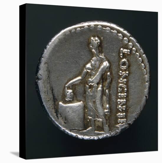 Silver Denarius Depicting Voting Scene, Roman Coins-null-Stretched Canvas