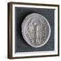 Silver Denarius of Julius Caesar at Time of First Triumvirate, Verso. Roman Coins BC-null-Framed Giclee Print